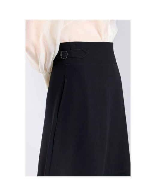 The Extreme Collection Blue Flared Midi Skirt