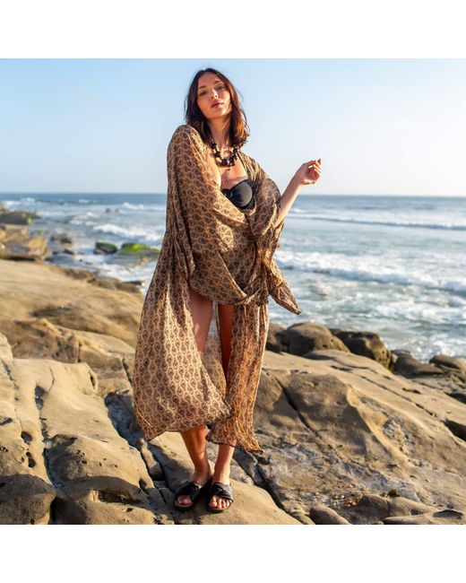 Jennafer Grace Metallic Dado Kimono