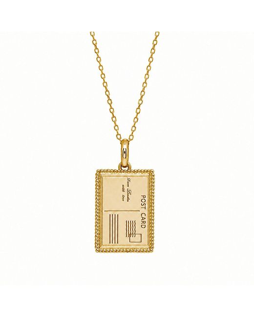 Janus Edinburgh Metallic Vermeil London Landmarks Postcard Necklace
