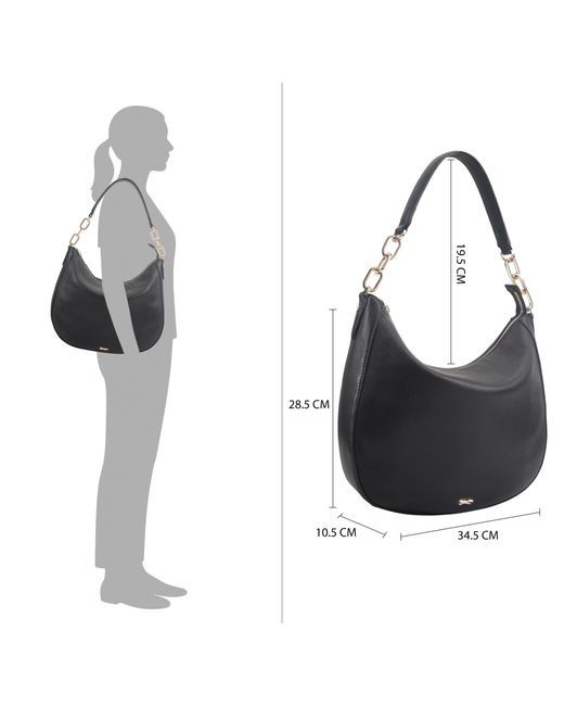 Paul Costelloe Black Bisbee Leather Shoulder Bag
