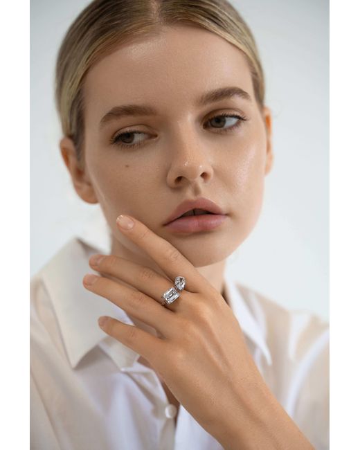 Viviana Halil Metallic The Amal Premium Zirconia Ring