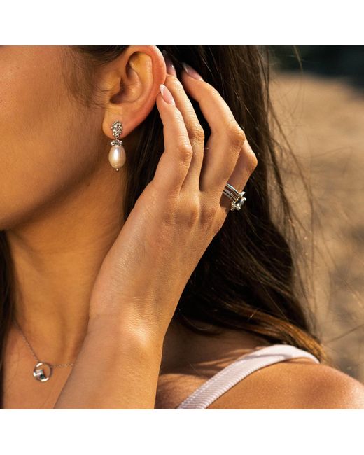 Dainty London Natural Baroque Pearl Earrings