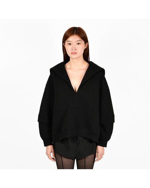 Ioana Ciolacu Black V-Neck Capeshirt