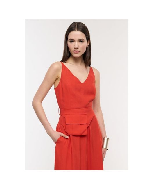 Mirimalist Red Onyx Loose Jumpsuit