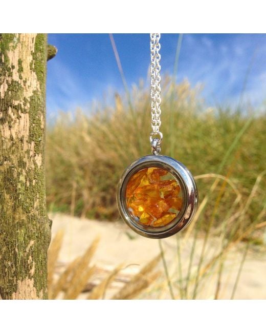 My Little Nature Black Designer Jewelry Necklace With Natural Amber Stones