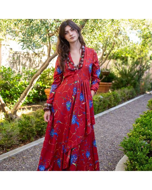 Jennafer Grace Red Coppertop Minaret Dress