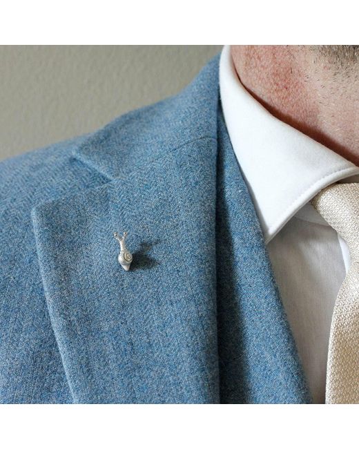 Lee Renee Metallic Baby Snail Lapel Pin – for men