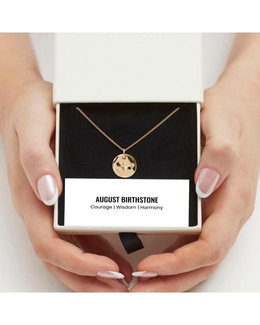 Muru Metallic August Birthstone Necklace