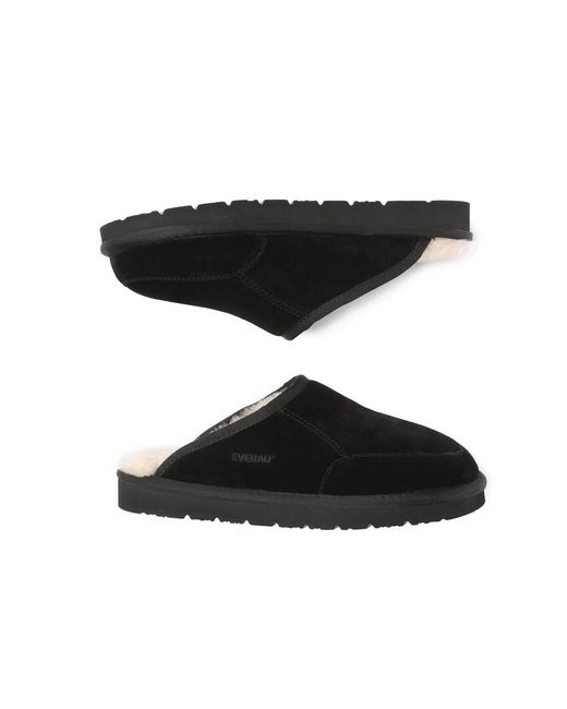 EverAu Australia Black Lark Slippers for men