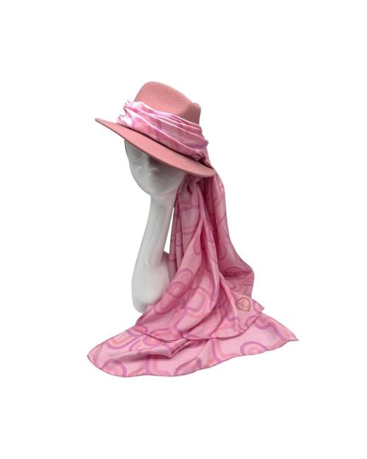 Julia Clancey Pink Fondant Fifi Scarf Fedora Set