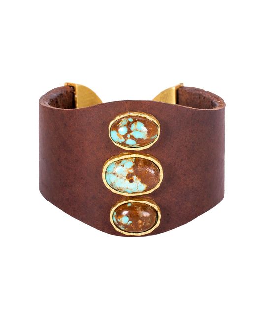 Christina Greene Red Leather Dreams Cuff