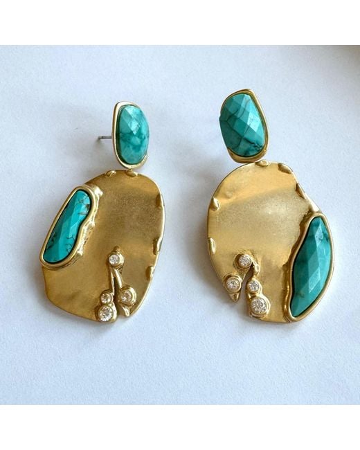 Rare Matters Jewelry Blue Drop Earrings