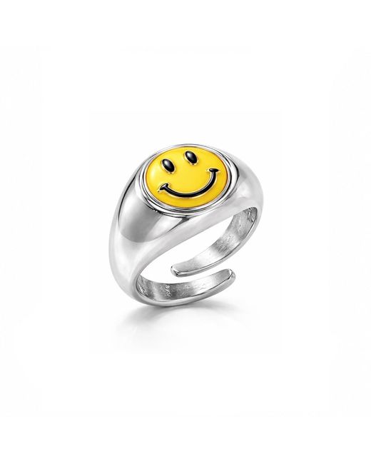 WHYAT Metallic Moody Hand-Painted Rotating Ring – Sterling
