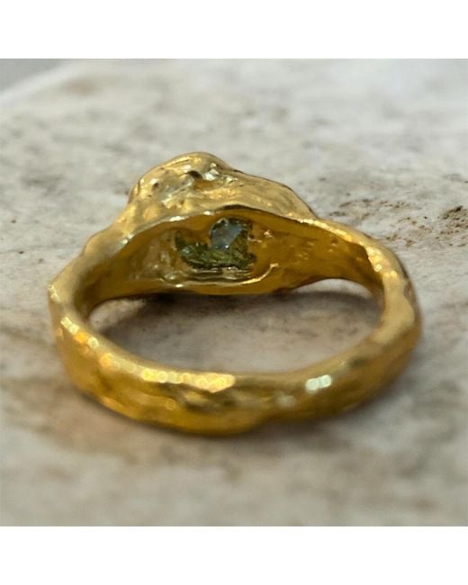 Mitsymay Jewellery Yellow One Of A Kind Peridot Ring