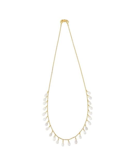 Opium Jewels Metallic Jezebel Necklace With Moonstones