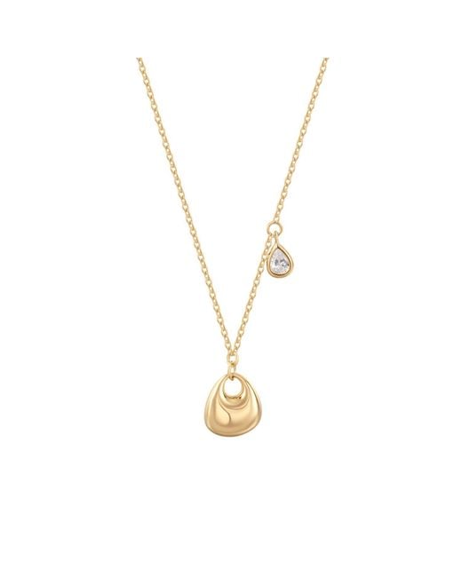 Vanhi Metallic Nora Double Pendant Necklace
