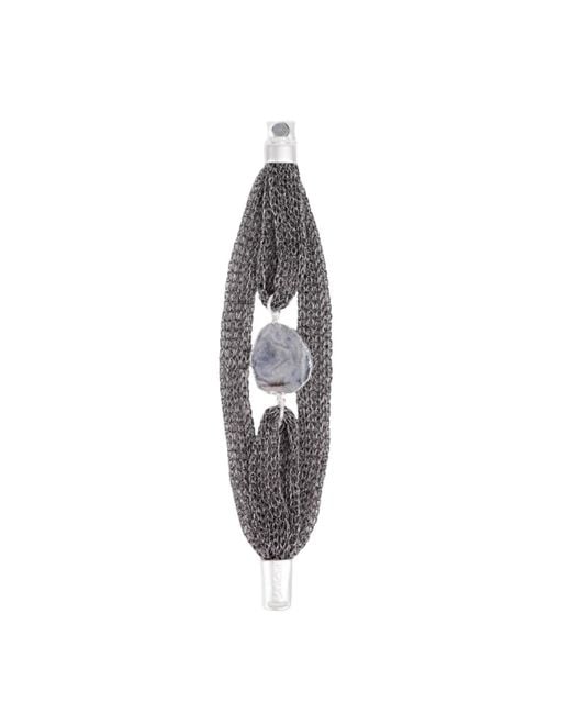 Saachi Gray Multi Chain Stone Bracelet