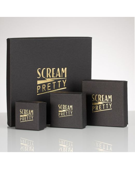 Scream Pretty Metallic Smiley Face Charm Hoop Earrings