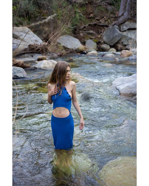 Catnip and Seaweed Blue The Provence Midi Dress