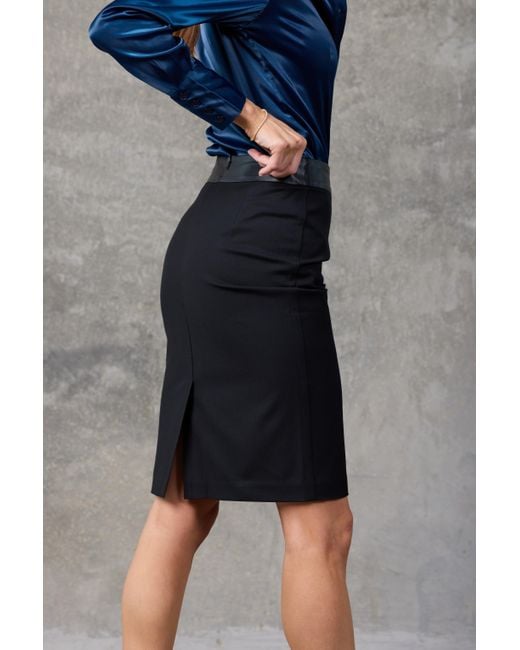 Madison / Savile Black The Edge Pencil Skirt