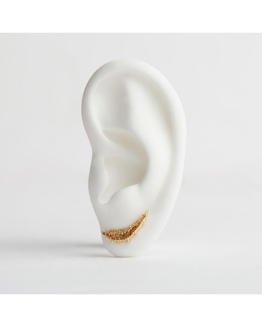 Kasun Metallic Smile Stud Earrings