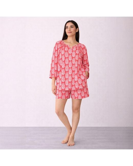 NoLoGo-chic Pink Bon Bon Set Shorts Pj Cotton