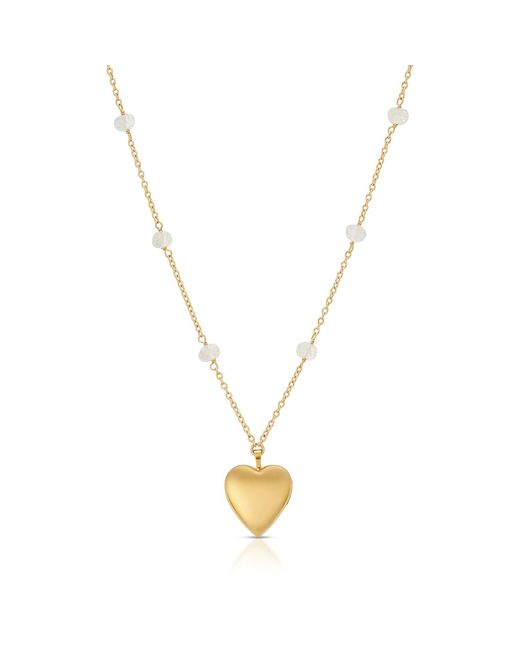 Heather Hawkins Jewelry Metallic Open Your Heart Long Locket Necklace