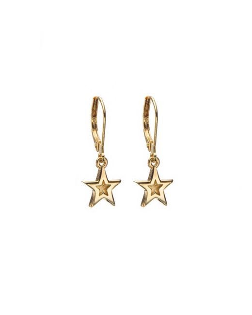 Edge Only Metallic Mini Megastar Drop Earrings 18Ct Vermeil