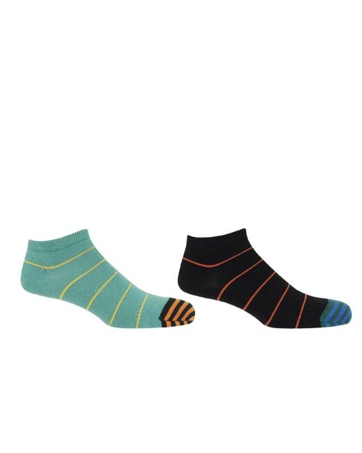 Peper Harow - Made in England Green Thin Stripe & Trainer Socks Bundle for men