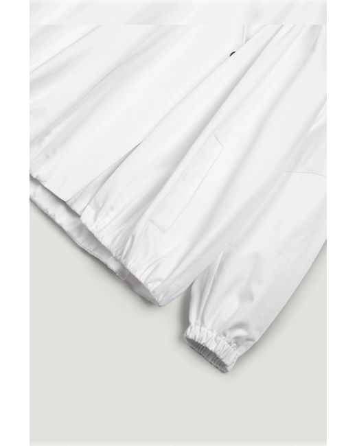 Nocturne White Oversized Zip-Front Jacket