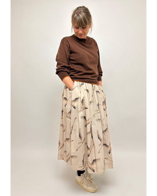 GROBUND Brown Ingeborg Knit Blouse