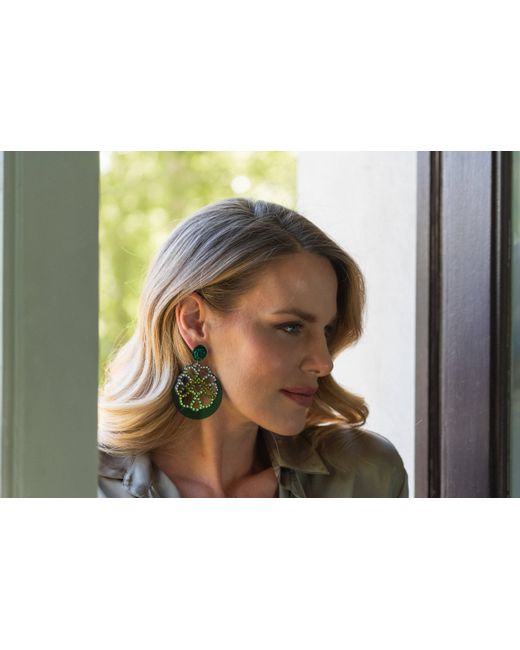Fairchild Baldwin Green Jill Earrings Holiday