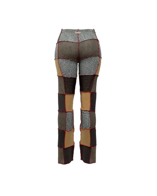 Paloma Lira Brown Patchwork Knitwear Upcycled Pants
