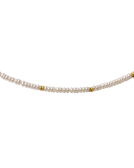 Bombyx House Metallic Tiny Pearl Station Necklace