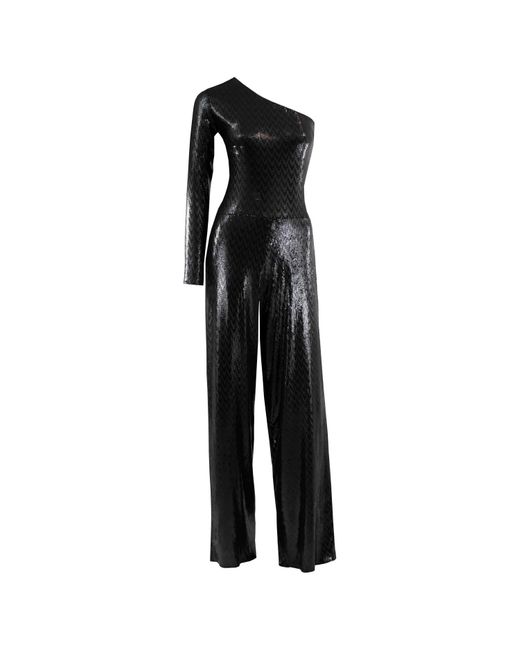 Me & Thee Black Come On Down Sequin Jumpsuit