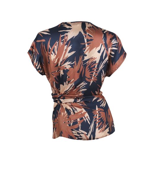 Me & Thee Black Hooray Henry Printed Silk Viscose Top
