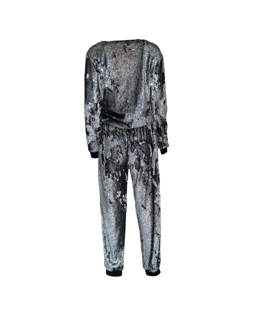 Any Old Iron Black Holographic Glitter Forever Sequin Joggers