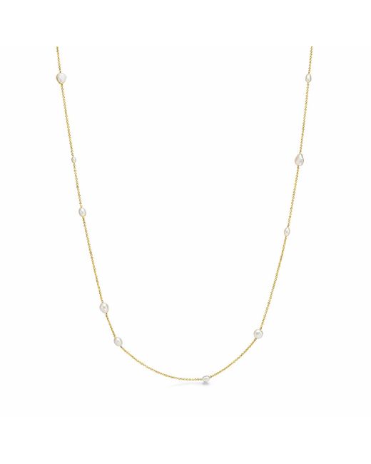 Unaloe Metallic Plated Layered Pearl Necklace For – Natural Freshwater Pearl Bridal Statement Jewelry