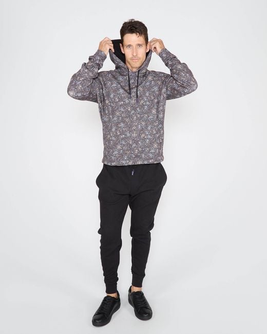 Lords of Harlech Gray Hank Madrid Paisley Hoodie for men