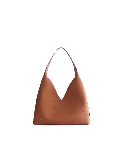 Orange Cube Brown Mosaic Triangle Tote