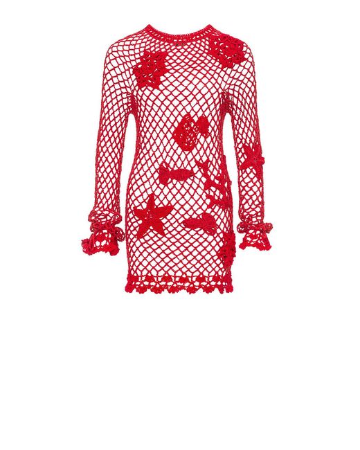 Andreeva Red Cherry Handmade Crochet Top & Cover-Up