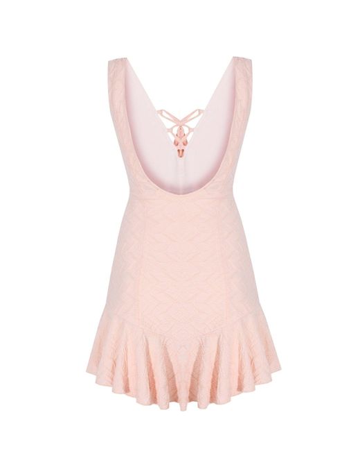 No'design Pink Duchess Ruffled Mini Dress