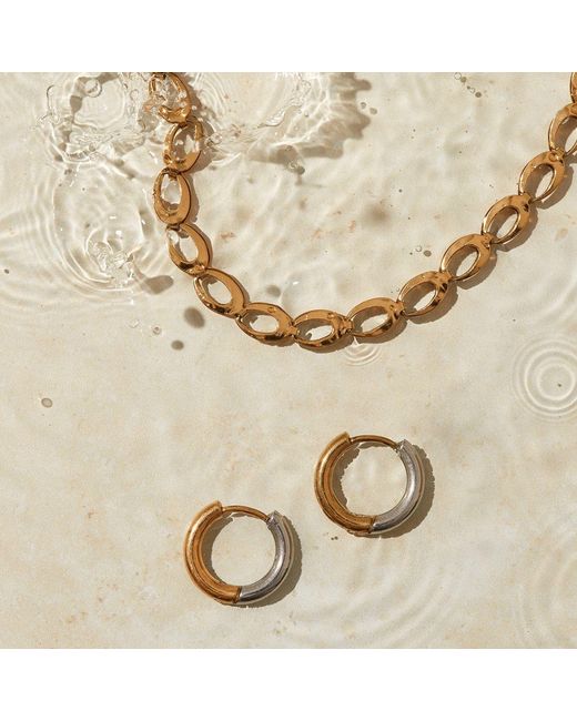 A Weathered Penny Metallic Mixed Metal Hoops