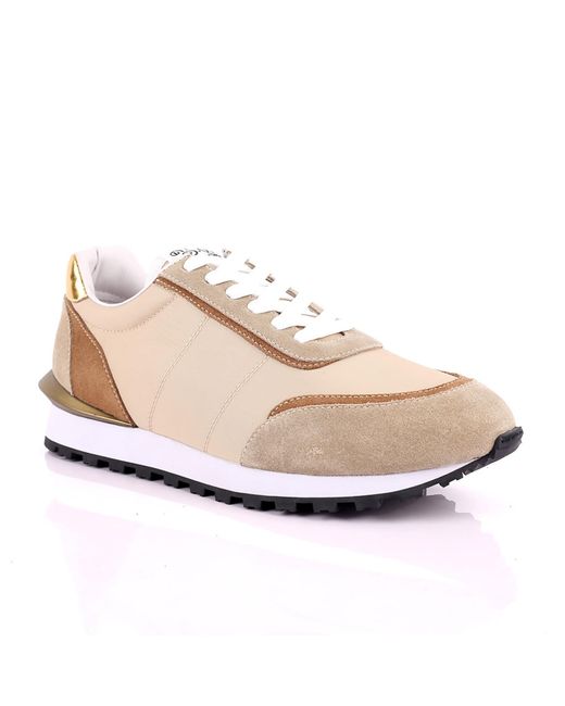DAVID WEJ Natural Neutrals Boston Smart Trainers for men