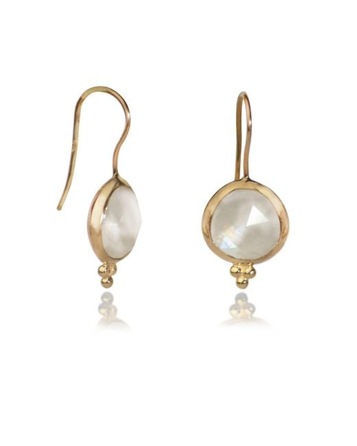 The Jewellery Store London Metallic Moonstone 'You Are Loved' Hook Earrings