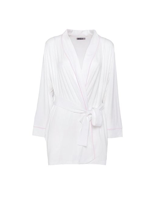 Reve Sleepwear White Tencel Robe