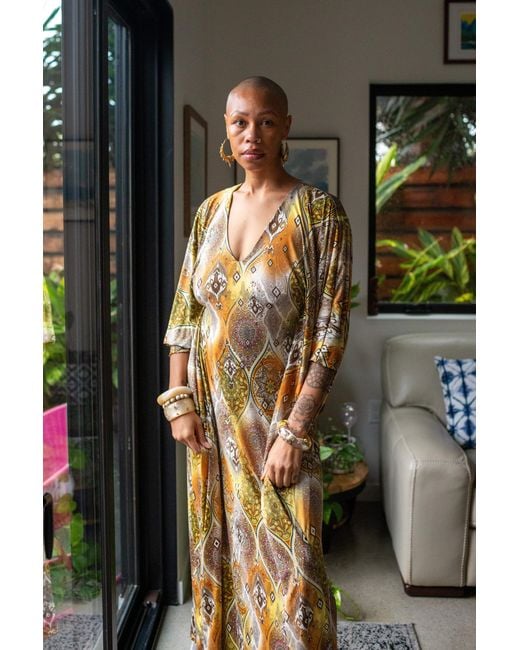 Jennafer Grace Metallic Gracie Caftan