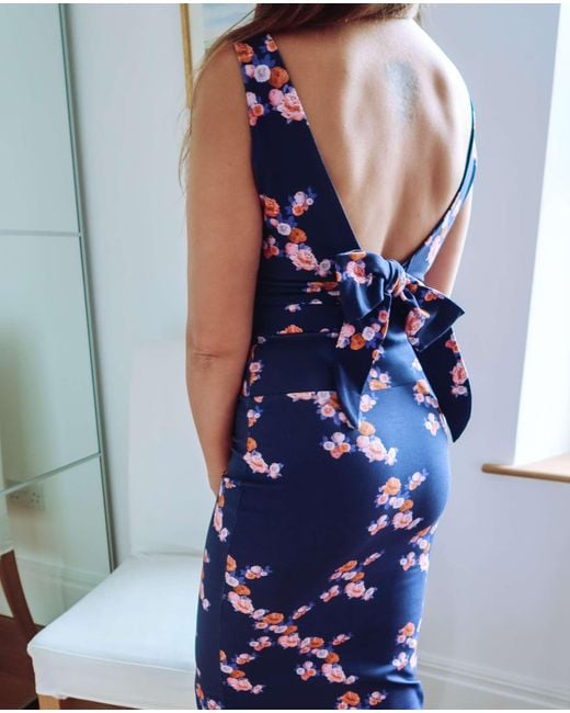 Sophie Cameron Davies Blue Floral Crop Top