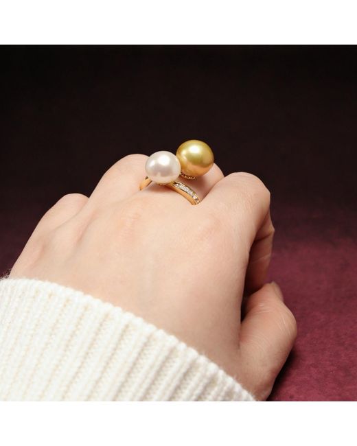 Ninemoo Metallic Still Life Pearl Ring