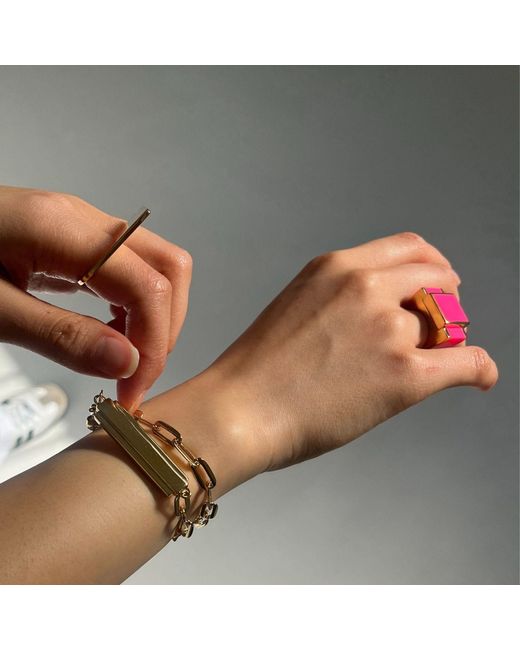 THE ROSE Pink Neon Bague One Sculptural Ring